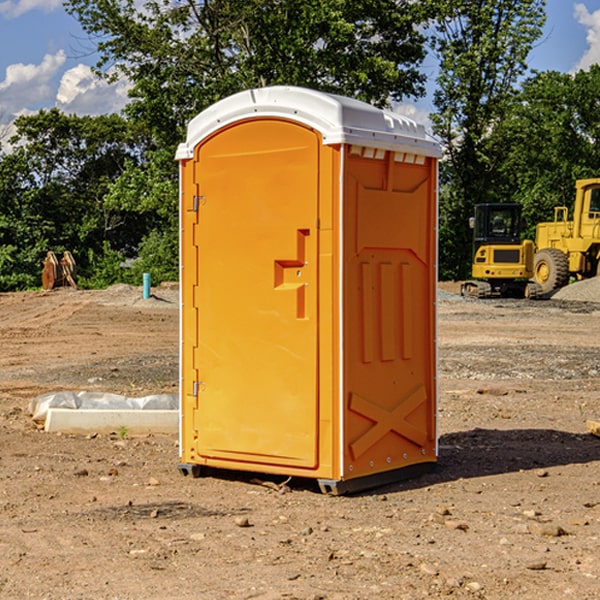 how often are the portable restrooms cleaned and serviced during a rental period in Hotchkiss